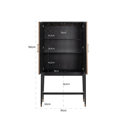 Bar Cabinet Bloomville 2-doors (Gold)- Richmond Interiors