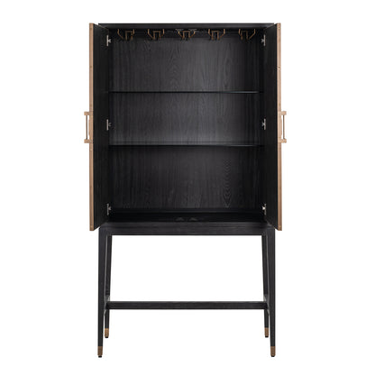 Bar Cabinet Bloomville 2-doors (Gold)- Richmond Interiors