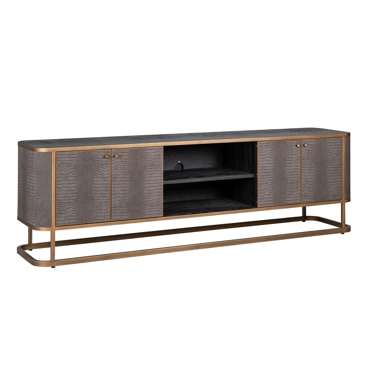 TV cabinet Classio with 4-doors (Brushed Gold)