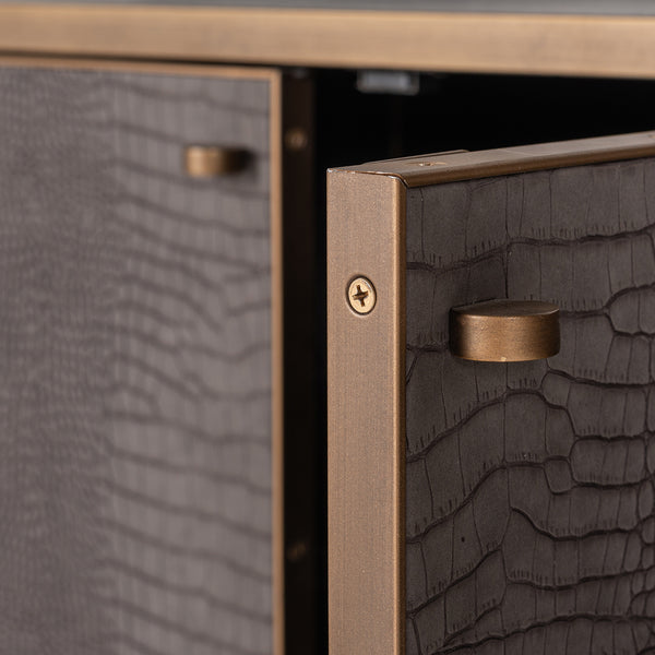 TV Cabinet Classio with 4 – Doors (brushed Gold) – Richmond Interiors