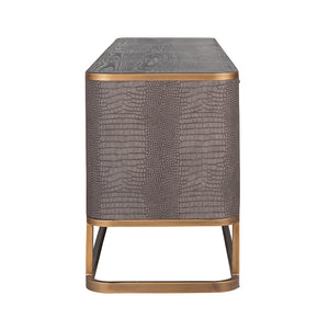 TV Cabinet Classio with 4 – Doors (brushed Gold) – Richmond Interiors