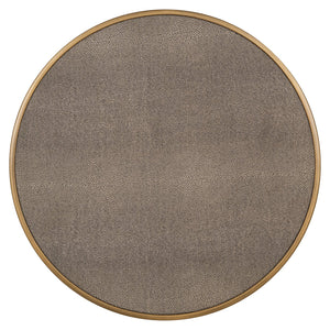 End table Bloomville brass shagreen incl. glass (Set of 2)