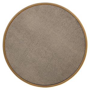 End table Bloomville brass shagreen incl. glass (Set of 2)