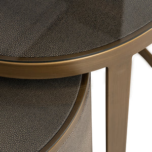 End Table Bloomville Set of 2 Incl. Glass (gold) – Richmond Interiors – Ex Display Immediately Available From Our Buzzards Valley Showroom