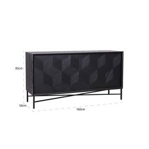 Sideboard Blax 2 – Slidingdoors (black) – Richmond Interiors
