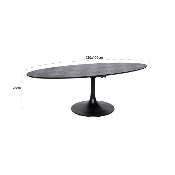 Dining Table Blax Oval 230 (black) – Richmond Interiors
