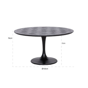 Dining Table Blax 140Ø (black) – Richmond Interiors