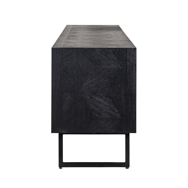 TV Cabinet Blax 2 – Flap Doors 1 – Shelf (black) – Richmond Interiors