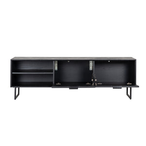 TV Cabinet Blax 2 – Flap Doors 1 – Shelf (black) – Richmond Interiors