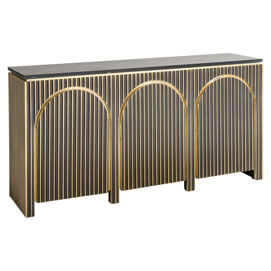 Sideboard Les Arcs 3-doors (Brushed Gold)