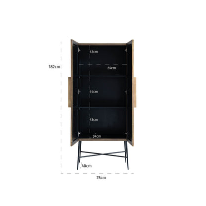 Cabinet Ironville 2-doors (Gold)- Richmond Interiors
