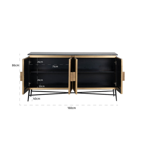 Sideboard Ironville 4 – Doors (gold) – Richmond Interiors