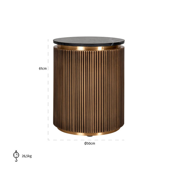 End Table Ironville 50Ø (gold) – Richmond Interiors