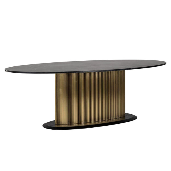 Dining table Ironville oval 235 (Black/gold)