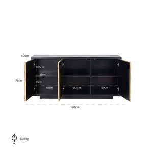 Sideboard Esher 3 – Doors (black) – Richmond Interiors