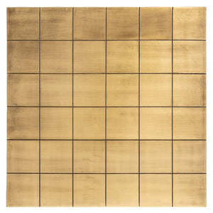 Coffee table Collada brushed gold incl. glass top