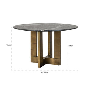 Dining Table Collada 130Ø (black/gold) – Richmond Interiors