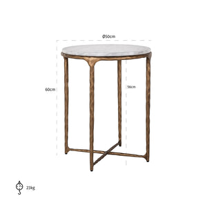 End Table Steel Smith Brass 50Ø (brushed Gold) – Richmond Interiors