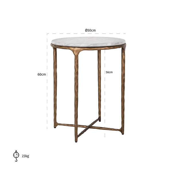 End Table Steel Smith Brass 50Ø (brushed Gold) – Richmond Interiors