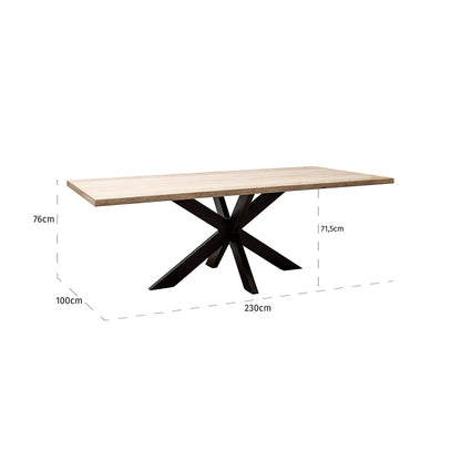 Dining table Avalon rectangle 230- Richmond Interiors