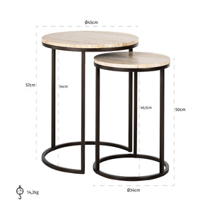 End Table Avalon Set of 2 (bronze) – Richmond Interiors