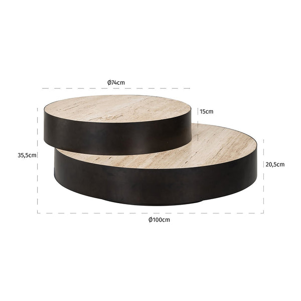Coffee Table Avalon Round Layered – Richmond Interiors