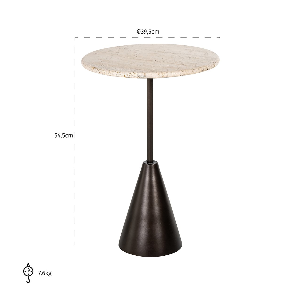 Side table Avalon round (Bronze)- Richmond Interiors