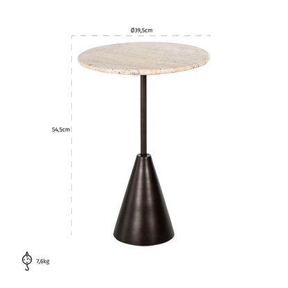 Side table Avalon round (Bronze)- Richmond Interiors