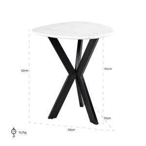 Side Table Trocadero White – Richmond Interiors