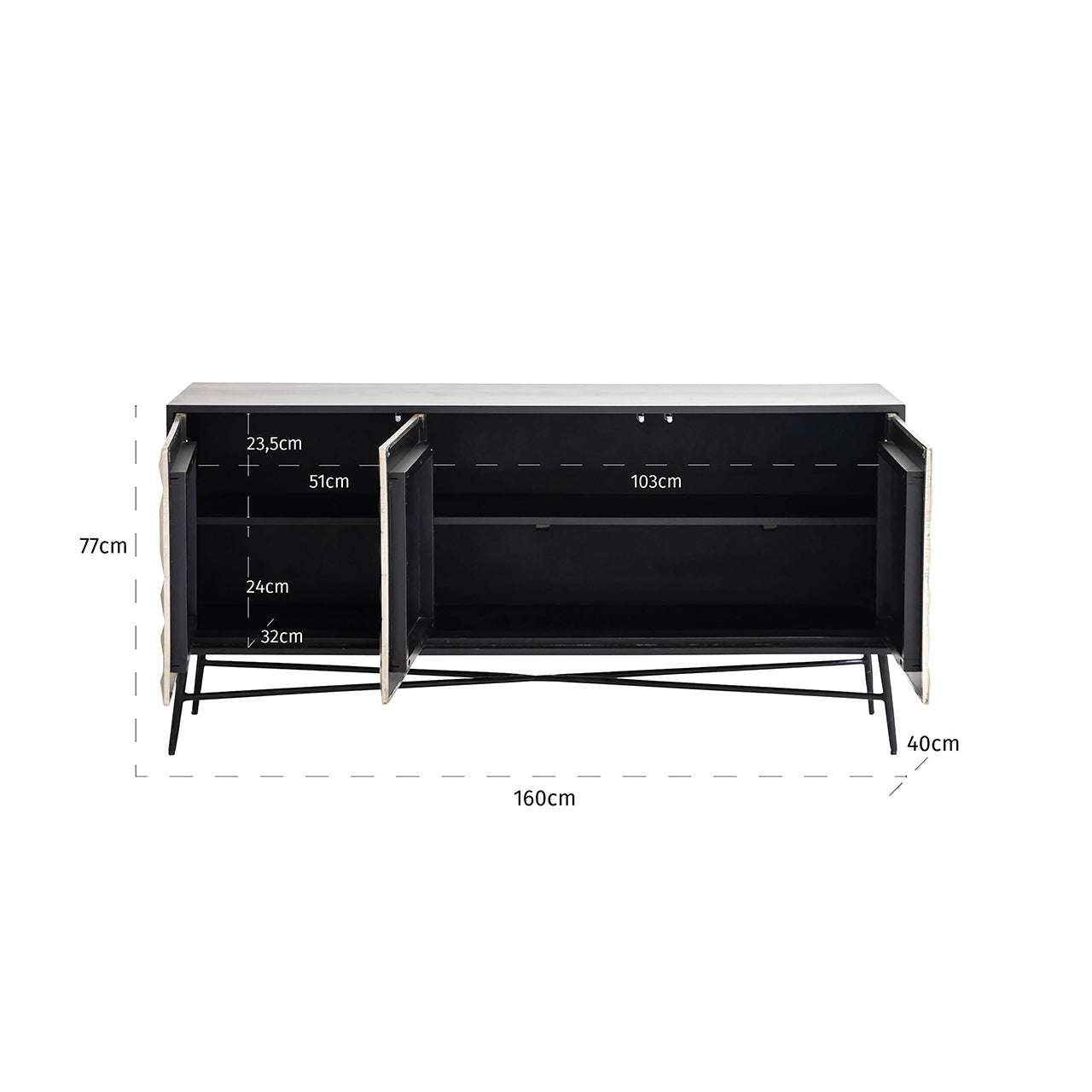 Sideboard Tetro gold