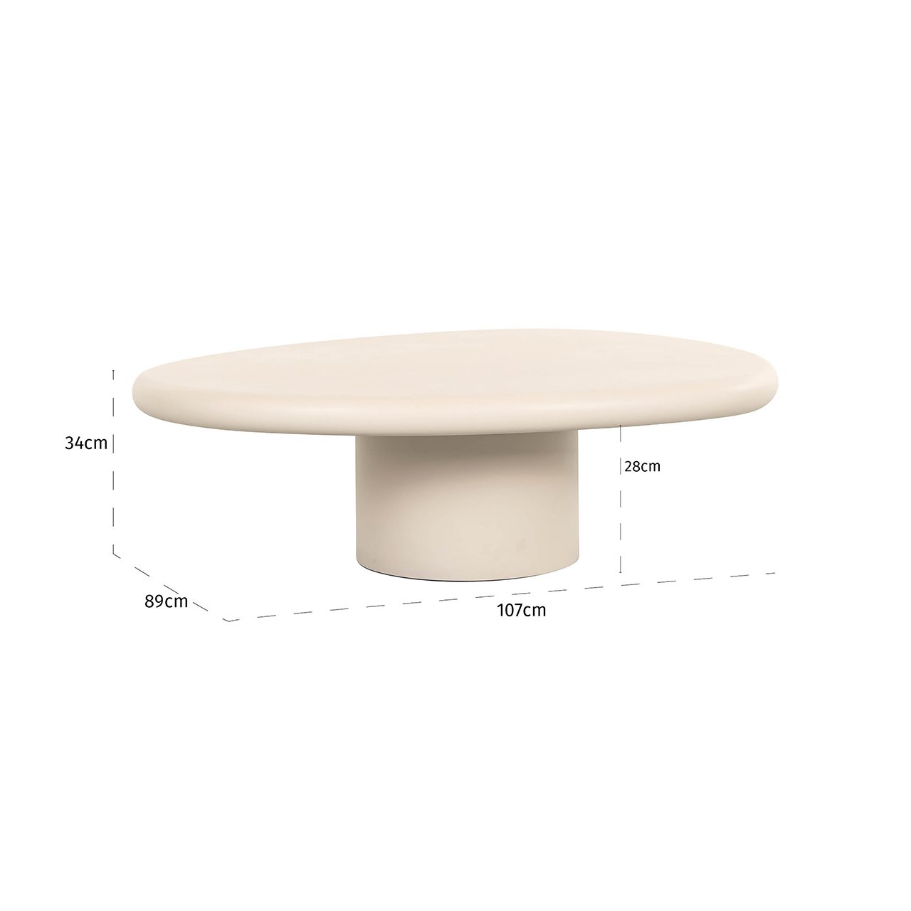 Coffee table Clayton (Beige)- Richmond Interiors