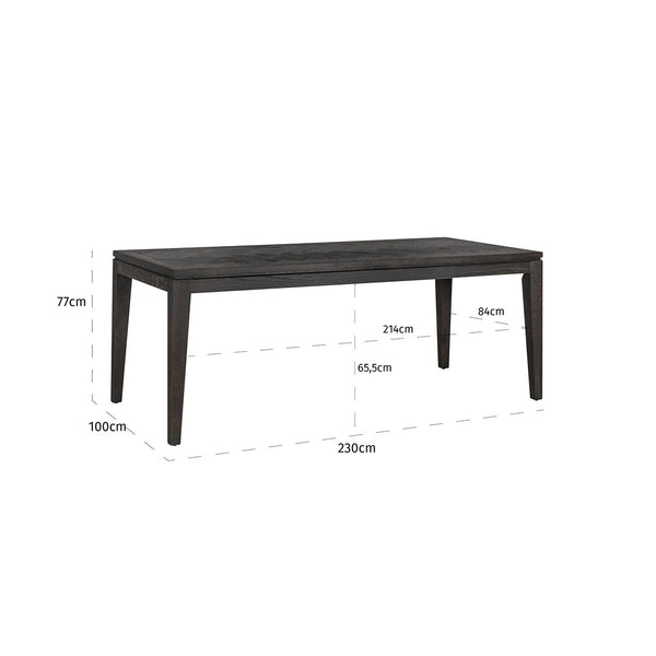 Dining Table Blackbone 230 (black Rustic) – Richmond Interiors