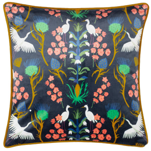 Km Herons 43x43 Blue Piped Feather Filled Cushionase - view 2