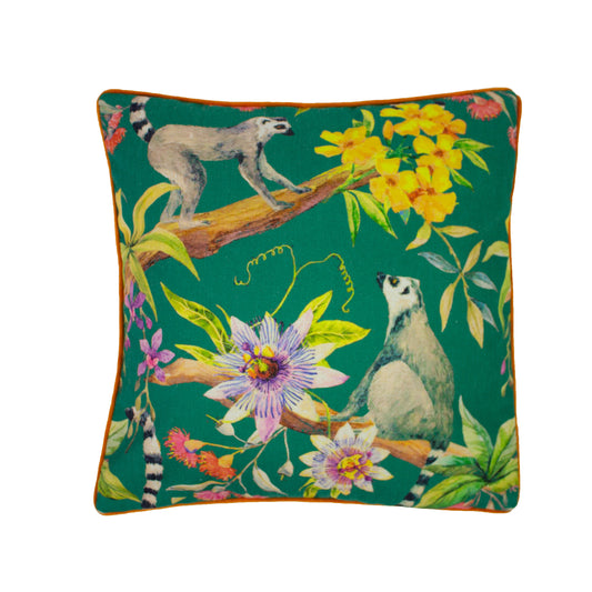 LEMUR PRINTED 50X50 FEATHER FILLED CUSHION MULTI