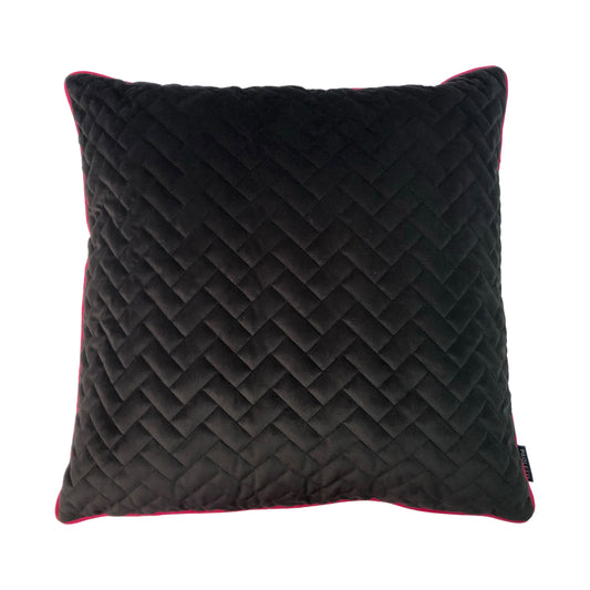 TETRIS 55X55 FEATHER FILLED CUSHION BLK/HPNK