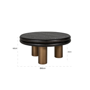 Coffee Table Macaron (black Rustic) – Richmond Interiors