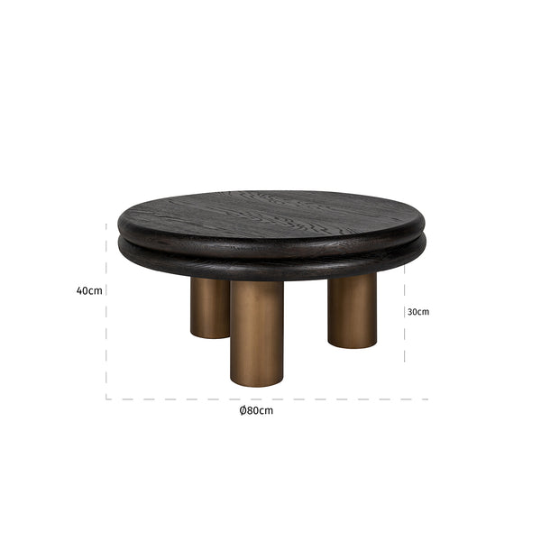 Coffee Table Macaron (black Rustic) – Richmond Interiors