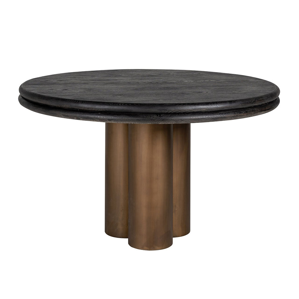 Dining table Macaron 130Ø (Black rustic)