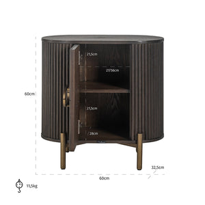Nightstand Luxor 1 – Door (brown) – Richmond Interiors
