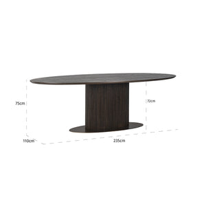 Dining Table Luxor Oval 235 (brown) – Richmond Interiors
