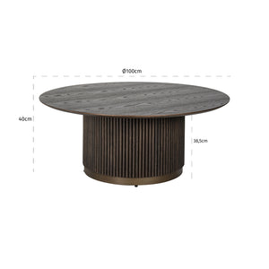 Coffee Table Luxor 100Ø (brown) – Richmond Interiors