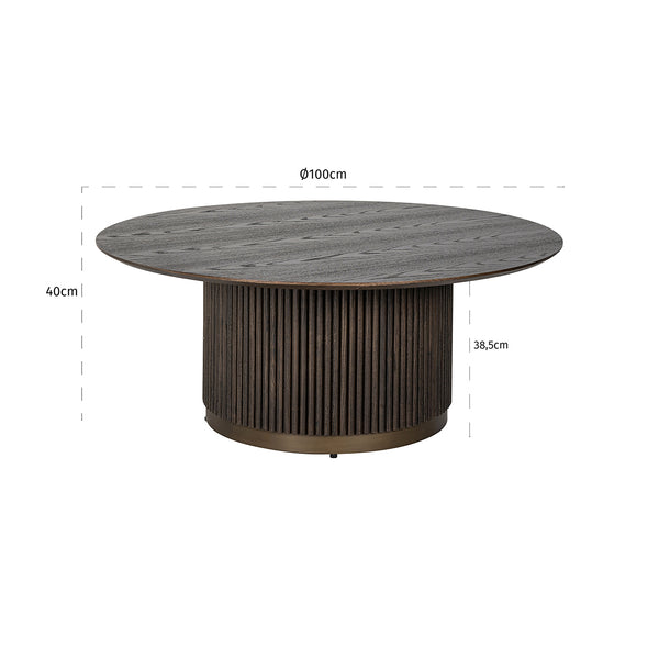 Coffee Table Luxor 100Ø (brown) – Richmond Interiors