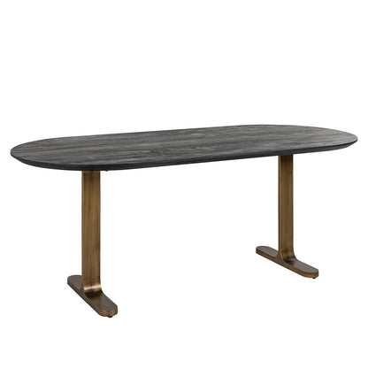 Dining table Revelin 200 (Black/gold)