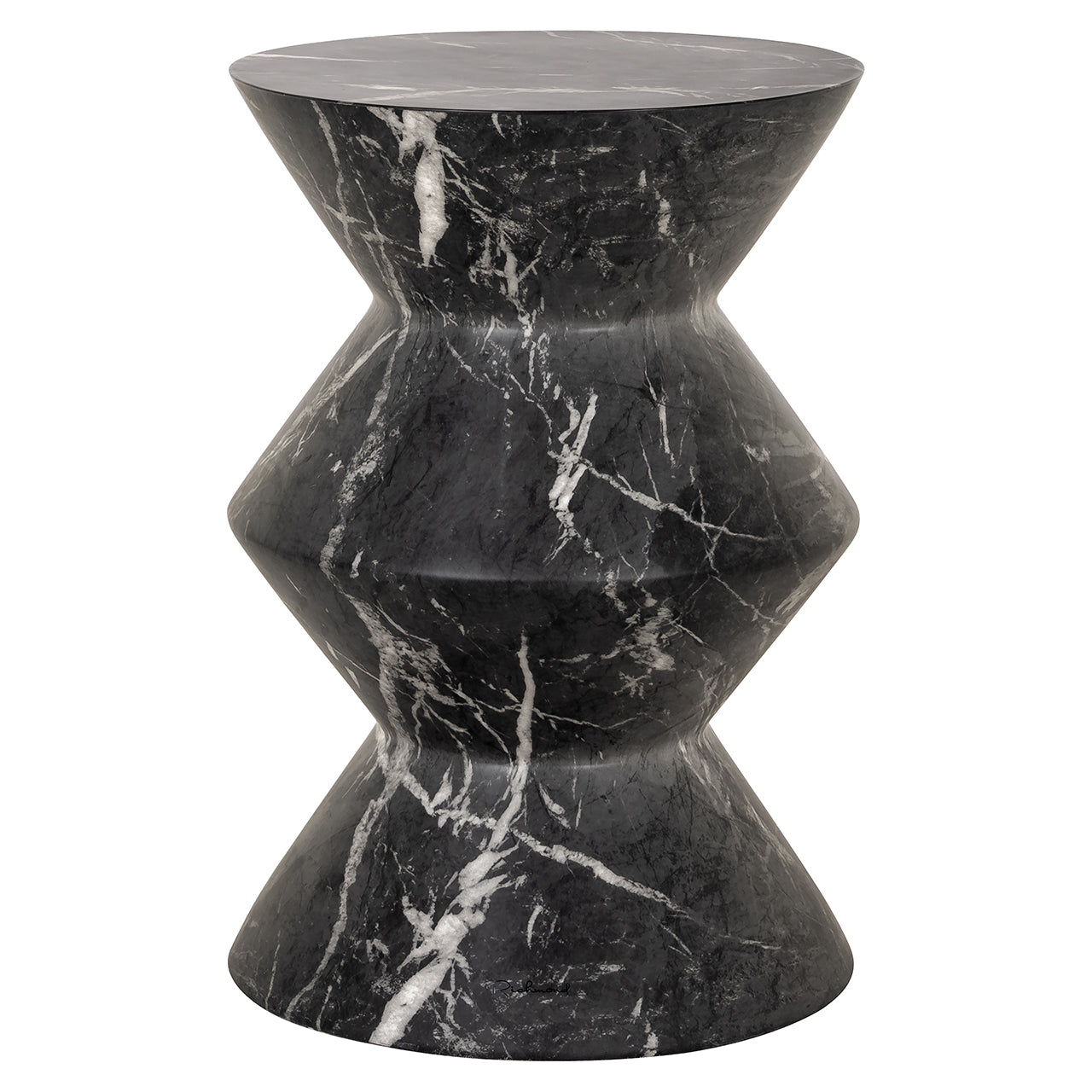End table Bosco faux black marble (Black)