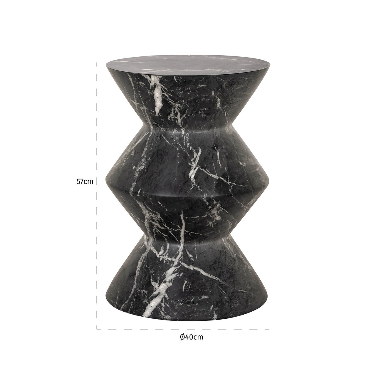 End table Bosco faux black marble (Black)- Richmond Interiors