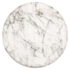 End Table Lohan Faux White Marble (white) – Richmond Interiors
