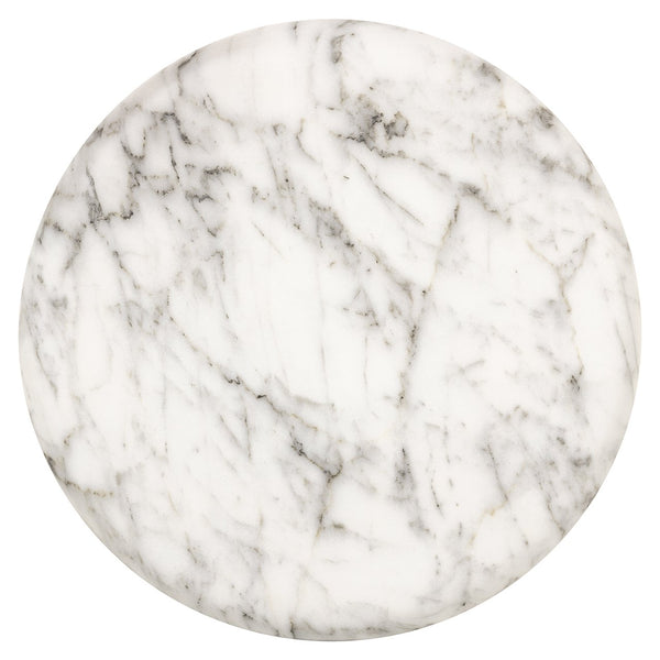 End Table Lohan Faux White Marble (white) – Richmond Interiors
