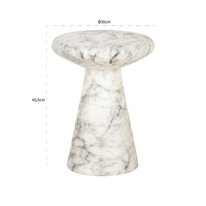 End Table Lohan Faux White Marble (white) – Richmond Interiors