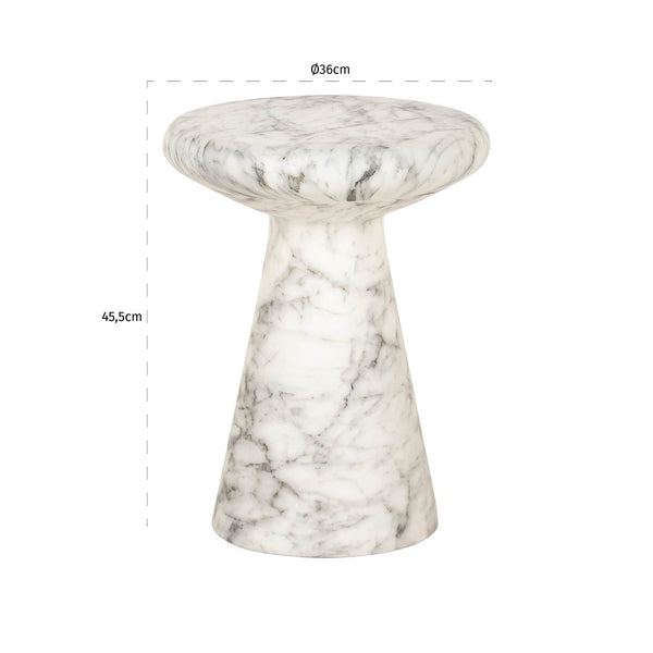 End Table Lohan Faux White Marble (white) – Richmond Interiors