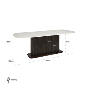 Dining Table Mayfield 230 (brown) – Richmond Interiors